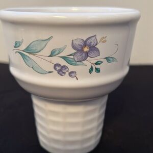 Pfaltzgraff Set of 4 April Floral Vintage Design Ice Cream Cone Shaped Dish